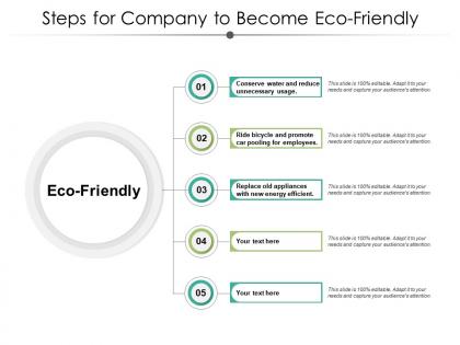 Steps for company to become eco friendly