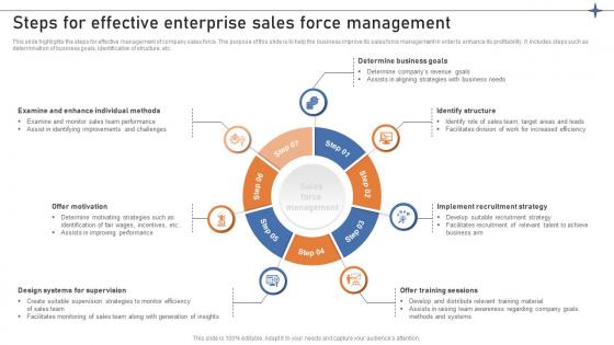 Steps For Effective Enterprise Sales Force Management