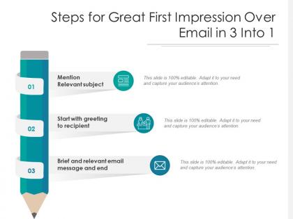 Steps for great first impression over email in 3 into 1