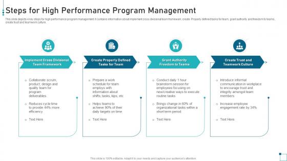 Steps For High Performance Program Management