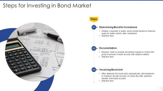 Steps for investing in bond market