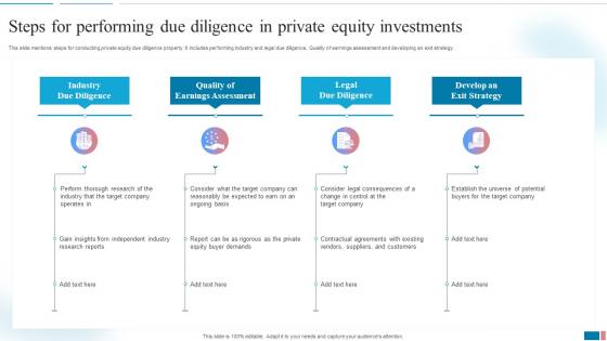 Steps For Performing Due Diligence In Private Equity Investments