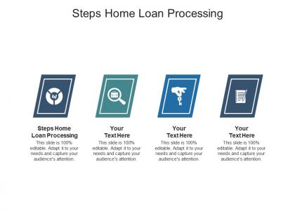 Steps home loan processing ppt powerpoint presentation visual aids files cpb