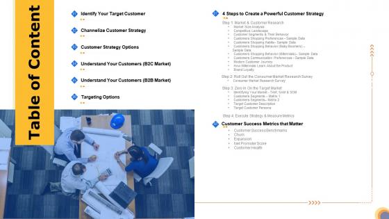 Steps identify target right customer segments your product table of content
