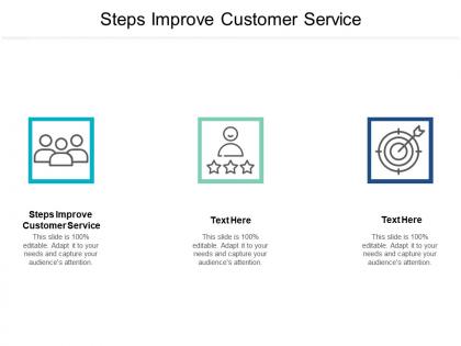Steps improve customer service ppt powerpoint presentation ideas visual aids cpb