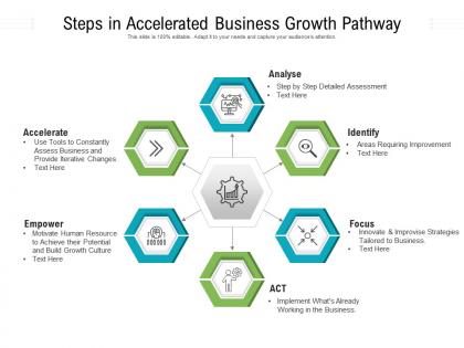Steps in accelerated business growth pathway