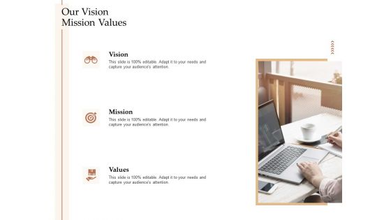 Steps increase customer engagement business growth our vision mission values ppt sample