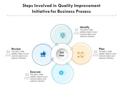 Steps involved in quality improvement initiative for business process