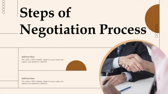 Steps Of Negotiation Process Ppt Powerpoint Presentation File Topics