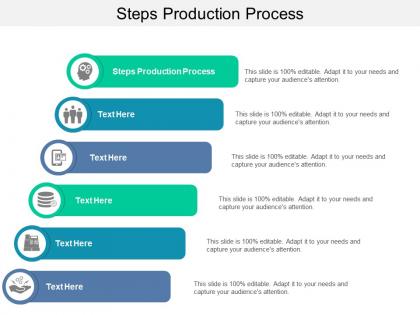 Steps production process ppt powerpoint presentation icon cpb