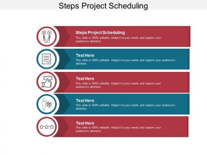 Steps project scheduling ppt powerpoint presentation outline layout cpb