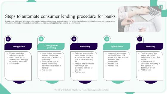 Steps To Automate Consumer Lending Procedure For Banks