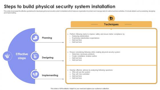 Steps To Build Physical Security System Installation