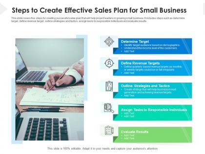 Steps to create effective sales plan for small business
