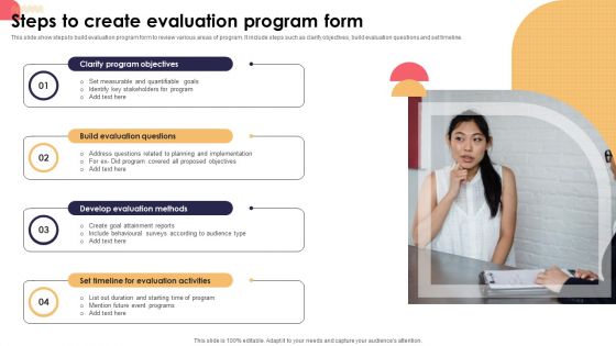 Steps To Create Evaluation Program Form