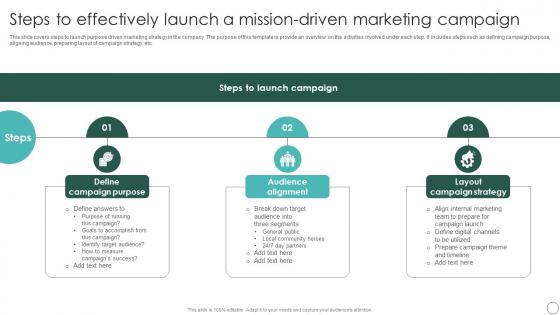 Steps To Effectively Launch Sustainable Marketing Principles To Improve Lead Generation MKT SS V