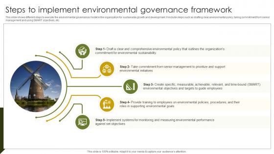 Steps To Implement Environmental Implementing Project Governance Framework For Quality PM SS