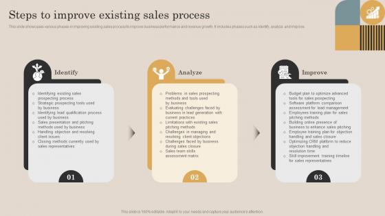 Steps To Improve Existing Sales Process Continuous Improvement Plan For Sales Growth