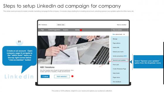 Steps To Setup Linkedin Ad Campaign Comprehensive Guide To Linkedln Marketing Campaign MKT SS