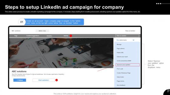 Steps To Setup Linkedin Ad Campaign Linkedin Marketing Channels To Improve Lead Generation MKT SS V