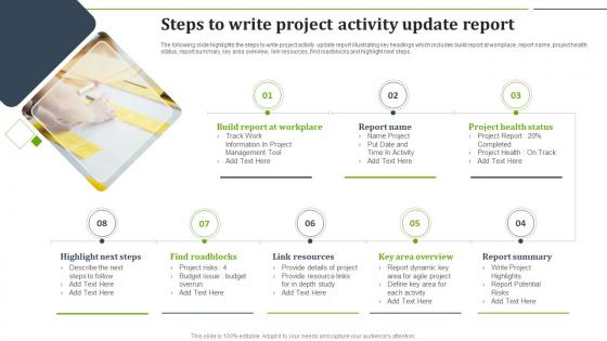 Steps To Write Project Activity Update Report