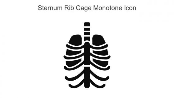 Sternum Rib Cage Monotone Icon In Powerpoint Pptx Png And Editable Eps Format