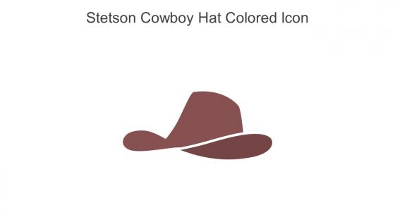 Stetson Cowboy Hat Colored Icon In Powerpoint Pptx Png And Editable Eps Format