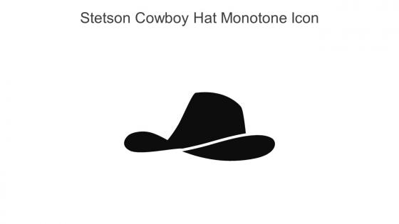 Stetson Cowboy Hat Monotone Icon In Powerpoint Pptx Png And Editable Eps Format