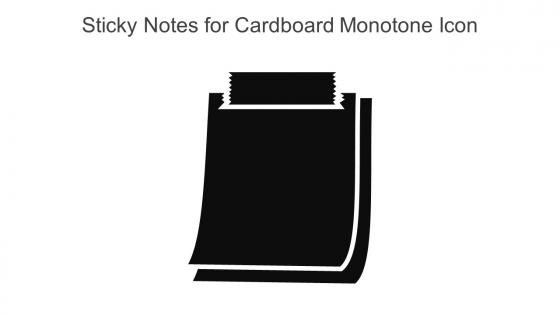 Sticky Notes For Cardboard Monotone Icon In Powerpoint Pptx Png And Editable Eps Format