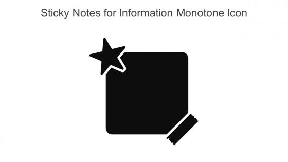Sticky Notes For Information Monotone Icon In Powerpoint Pptx Png And Editable Eps Format