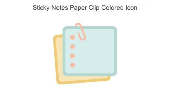 Sticky Notes Paper Clip Colored Icon In Powerpoint Pptx Png And Editable Eps Format