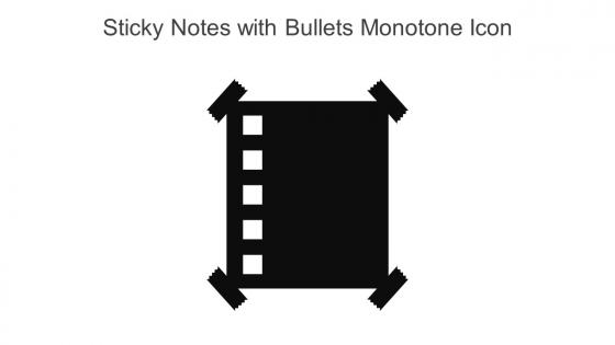 Sticky Notes With Bullets Monotone Icon In Powerpoint Pptx Png And Editable Eps Format
