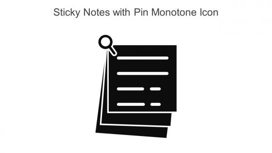 Sticky Notes With Pin Monotone Icon In Powerpoint Pptx Png And Editable Eps Format