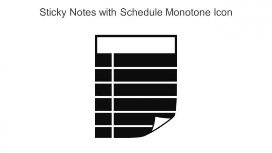 Sticky Notes With Schedule Monotone Icon In Powerpoint Pptx Png And Editable Eps Format