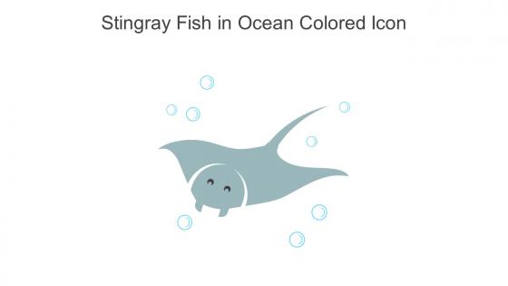 Stingray Fish In Ocean Colored Icon In Powerpoint Pptx Png And Editable Eps Format