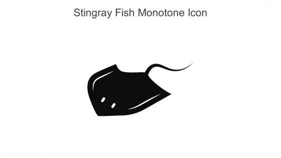 Stingray Fish Monotone Icon In Powerpoint Pptx Png And Editable Eps Format