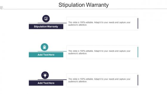 Stipulation Warranty In Powerpoint And Google Slides Cpb