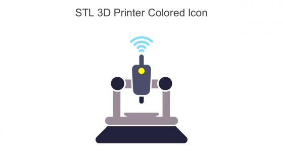 STL 3D Printer Colored Icon In Powerpoint Pptx Png And Editable Eps Format