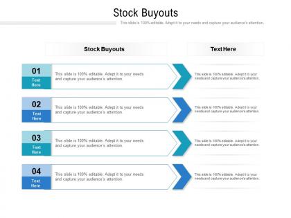 Stock buyouts ppt powerpoint presentation pictures mockup cpb