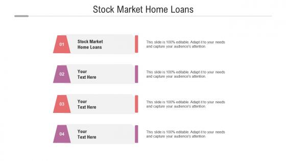 Stock market home loans ppt powerpoint presentation slides example cpb