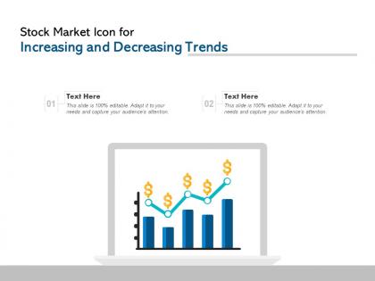 Stock market icon for increasing and decreasing trends