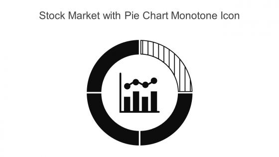 Stock Market With Pie Chart Monotone Icon In Powerpoint Pptx Png And Editable Eps Format