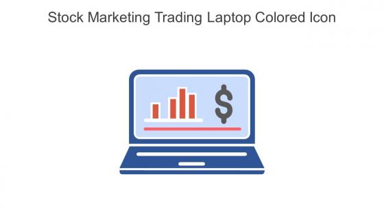Stock Marketing Trading Laptop Colored Icon In Powerpoint Pptx Png And Editable Eps Format