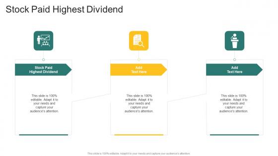 Stock Paid Highest Dividend In Powerpoint And Google Slides Cpb