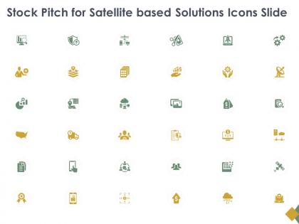 Stock pitch for satellite based solutions icons slide gear l897 ppt model