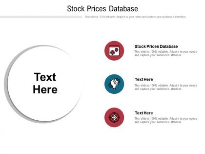 Stock prices database ppt powerpoint presentation show slides cpb