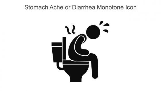 Stomach Ache Or Diarrhea Monotone Icon In Powerpoint Pptx Png And Editable Eps Format