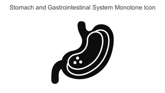 Stomach And Gastrointestinal System Monotone Icon In Powerpoint Pptx Png And Editable Eps Format
