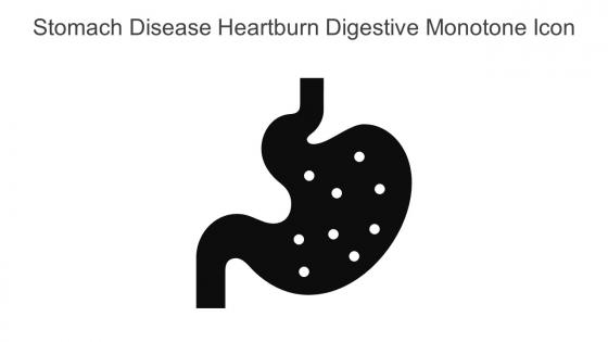 Stomach Disease Heartburn Digestive Monotone Icon In Powerpoint Pptx Png And Editable Eps Format