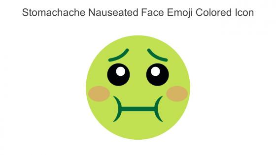 Stomachache Nauseated Face Emoji Colored Icon In Powerpoint Pptx Png And Editable Eps Format